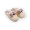 Picture of SLIPPERS - BEIGE WITH POMPOM